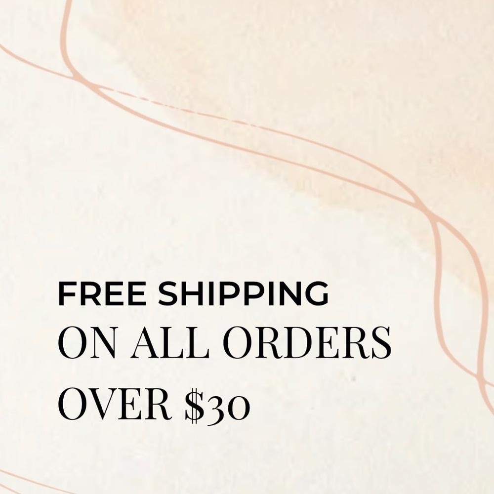FREE SHIPPING ON ALL ORDERS OVER $30